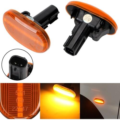 Turn Signal Indicator 2PCS Signal Lamp Repeater Light LED Car Dynamic Side Marker