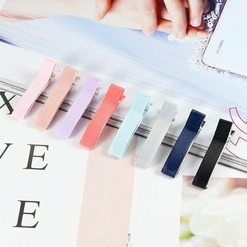 12 Colors 5cm Simple Basic Hair Clips Candy Colors Hairpins for Girls Women Cute Funny DIY Headwear Fashion Accessories Barrette