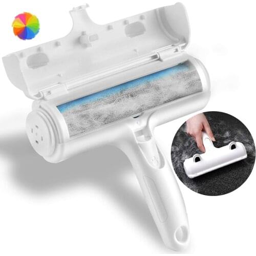 2-Way Pet Hair Remover Roller Removing Dog Cat Hair From Furniture Self-cleaning Lint Pet Hair Remover One Hand OperateCY