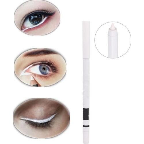 1PC White Eyeliner Pencil Waterproof Long Lasting Eyes Brighten Pen Silkworm Pen Women Make Up Smooth Easy To Wear
