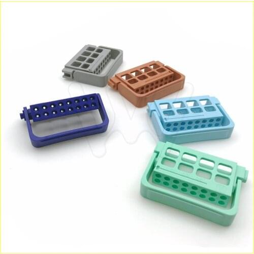 1pc Dental Endo Files Block Holder Stand Autoclave Disinfection Box 16holes