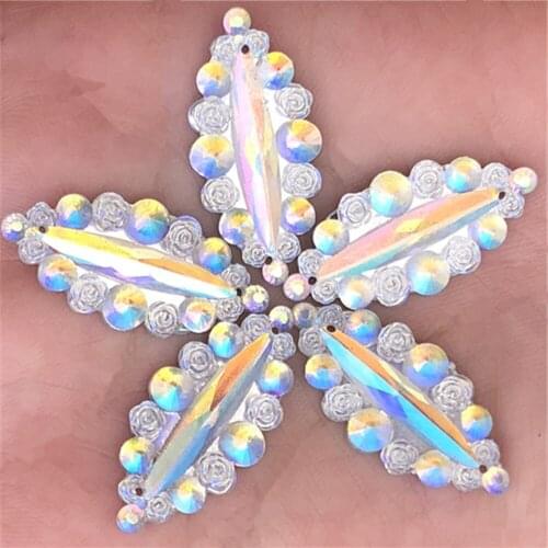 10PCS 15*30mm AB Flatback Resin Horse eyeRhinestone Wedding decoration craft