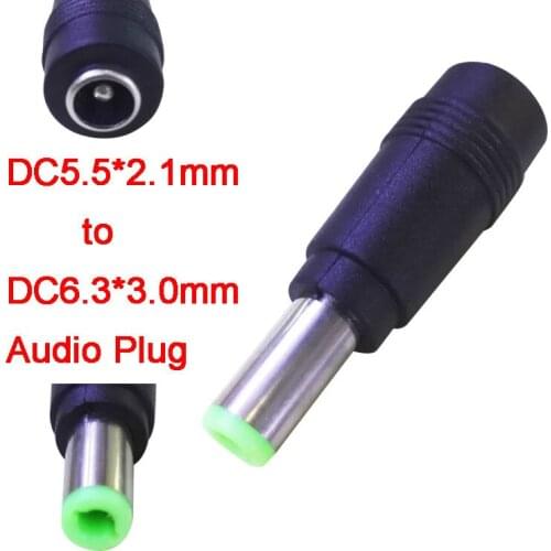 10Pcs Straight New DC6.3*3.0mm Male to DC5.5*2.1mm Female Laptop Power Adapter Connector Notebook Charger Jack
