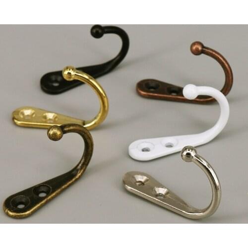 12PCS Wall Mounted Single Prong Robe Hook,Vintage Organizer Hanging Wire Hook Clothes Hanger Farmhouse Hooks with Metal Screws