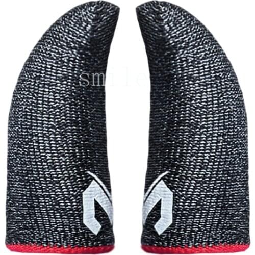 2 Pcs Phone Games Sweat-Proof Finger Gloves Thumbs Finger Cover Anti-slip Cot Sleeve for PUBG Touch Screen Game