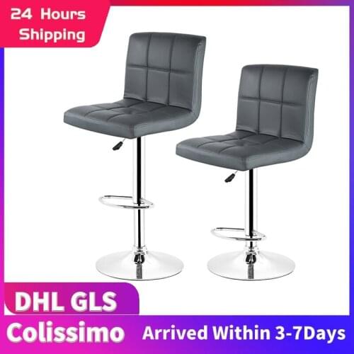 2PC Stylish Bar Chair Modern European & Americal Bar Stool Swivel Lifting High Stool Tabouret De Bar For Home Bar Funiture HWC