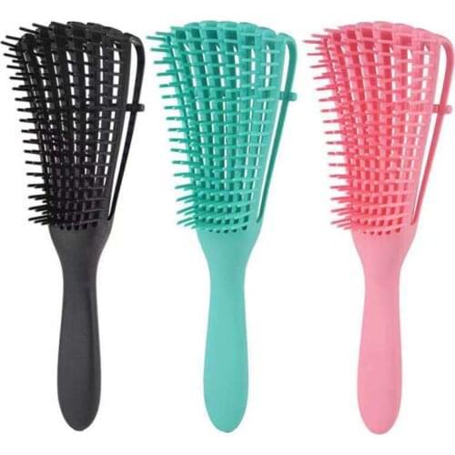 3pcs Mint Green/Pink/Black Hair Brush Scalp Massage Comb Women Detangle Hairbrush Comb Health Care Reduce Fatigue