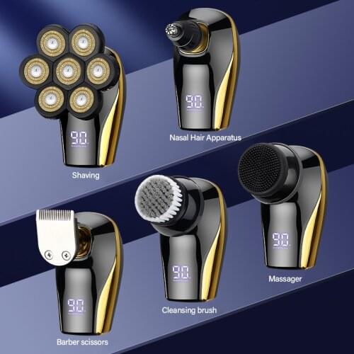 5 in 1 Multifunctional Razor Electric Shaver Mens Hair Beard Trimmer Shaving Machine Clippers Rechargeable Hair Cutting Machine