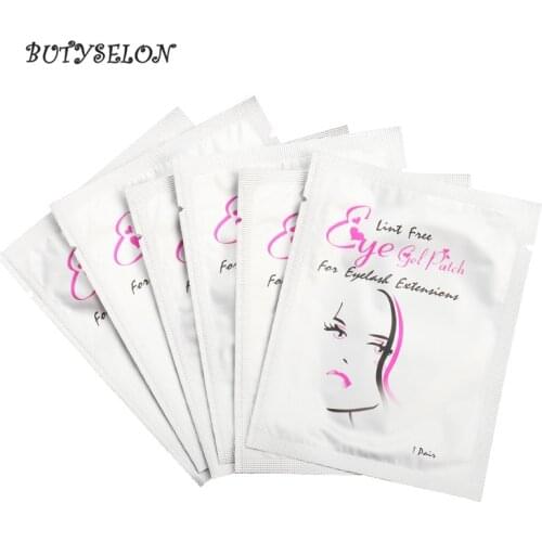 50Pairs/Lot Patches for Eyelash Extension Under Eye Pads Paper Patches Pink Lint free Stickers For Eyelash Extension Makeuptools
