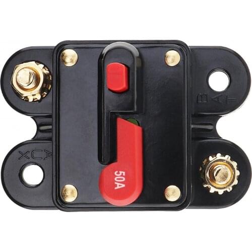 50A DC 12V Car Audio Amplifier Circuit Breaker Fuse Holder AGU Style Stereo Amplifier Refit Fuse Adapter