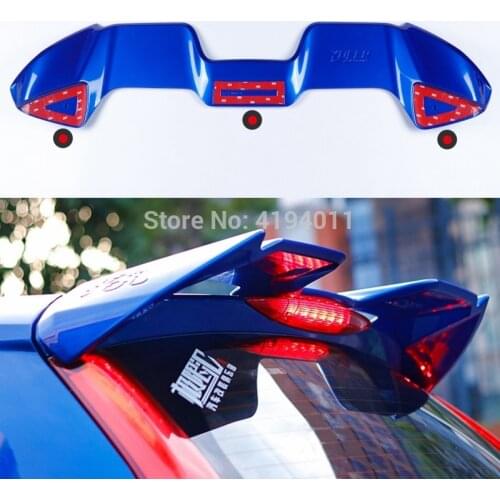 For Honda Fit Jazz 2014 2015 2016 2017 2018 2019 ABS Plastic Unpainted Primer Color Rear Trunk Roof Wing Lip Spoiler Car Styling