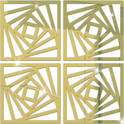 JM513 3D geometric Mosaic stereo mirror acrylic wall paste crystal mirror paste waterproof self-adhesive