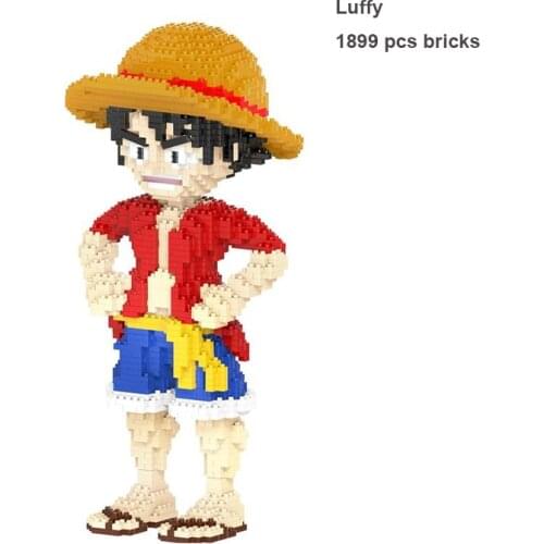 Anime One Piece Luffy Building Blocks DIY Mini Bricks Chopper Assembly Model Mirco Blocks Gifts Toys For Kids 1899pcs Blocks