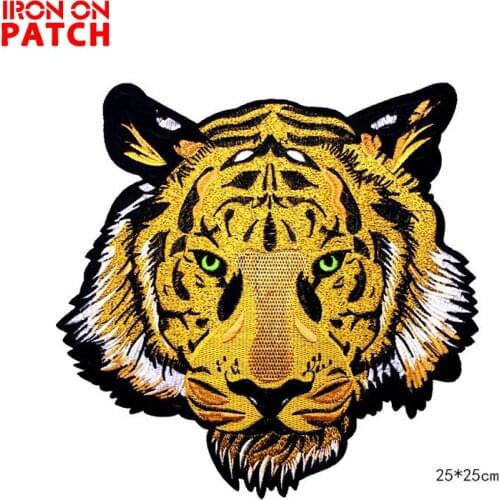 Big Tiger Tactical Embroidery Patch Hot Sell Badge On Motor Jacket DIY Fashion Cloth Stickers Tiger Applique PATCH