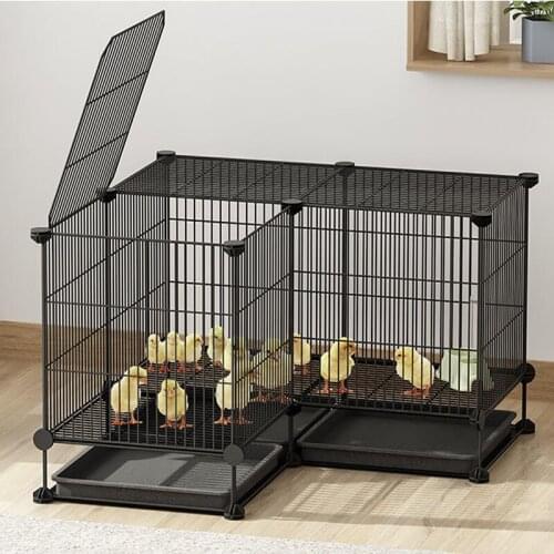Easy assembly Encryption household brooding chicken duck pigeon multi-layer iron net pet breeding cage with tray feeder