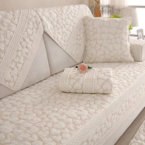 TUEDIO American modern style nature sofa cover plush slipcovers for sectional sofa four seasons usage L-shaped sofa towel 1Pcs