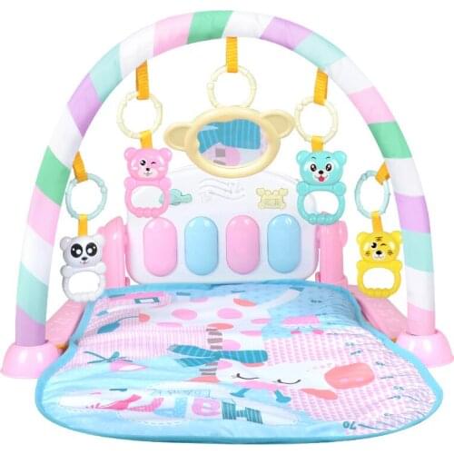 Baby carpet crawling educational electronic music game ABS plastic crib toy baby rattle toy bed bell fitness mat