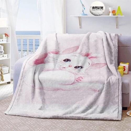 Disney Cute Mary Cat Flannel Pink Purple Blanket Adult Office Student Dormitory Air Conditioner Nap Blanket Baby Holiday Gift