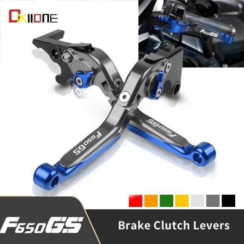 For BMW F650GS Motorcycle Aluminum Adjustable Folding Brake Clutch Levers F 650GS F 650 GS 2000 2001 2002 2003 2004 2005 Parts