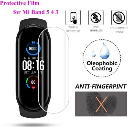 Hydrogel Protective Film for XiaoMi Mi Band 5 4 3 Protection Film Cover Screen Protector for Mi Band 4/5/3 Not Tempered Glass
