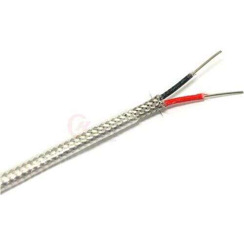 K-Type Transparent PTFE Sheathed Tinned Shielded Glass Fiber Insulated Thermocouple Electric Wire