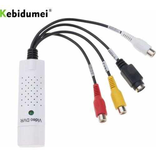 Kebidumei New Arrival USB 2.0 Video Capture Card Converter PC Adapter TV Audio DVD DVR VHS for Computer 2.0 DC60