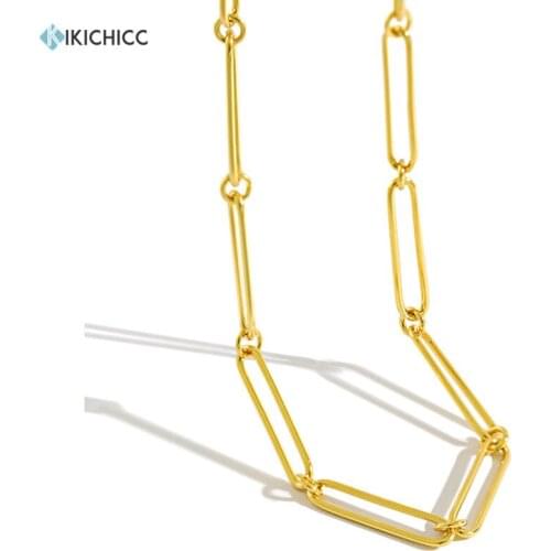 KIKICHICC 925 Sterling Silver 2021 Horoscope Chain Long Choker Necklace 40cm Square Fine Jewelry Rock Punk Jewelry For Women