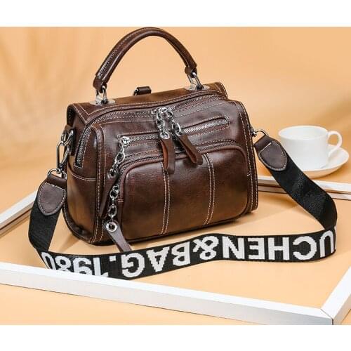 Classic Retro Women Handbag Multifunction Leather Backpack New Counter Genuine Shoulder Bag Female Large-capacity Cross Body Bag