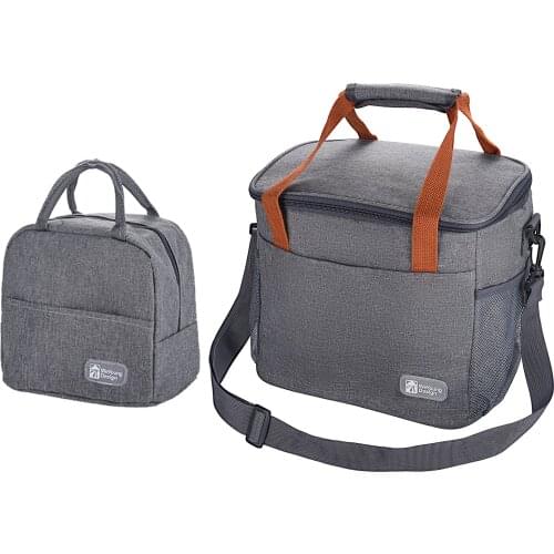 Buy 1 Get 1 Free Insulated Lunch Bag Delivery Convenient Shoulder Fresh Large Capacity Tote Outdoor Handbag