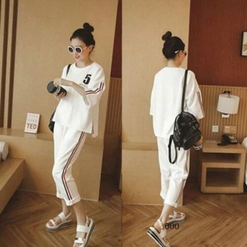 2018 summer new style casual sportswear suit with loose fashion in Korea