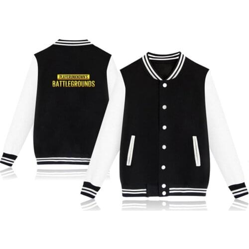 Playerunknowns Battlegrounds PUBG baseball clothing fashion uniform coat streetwear Hoodies harajuku Sweatshirt bomber Jacket
