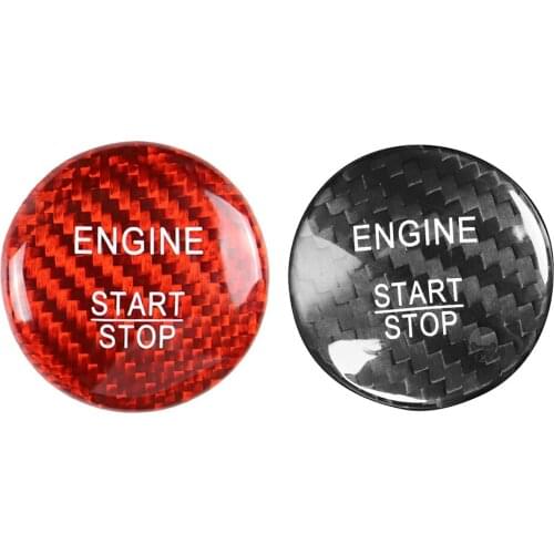 Carbon Fiber Car Engine Start Stop Button Trim Cover Ignition Switch Sticker Cap for Mercedes-Benz Interior Styling Accessories