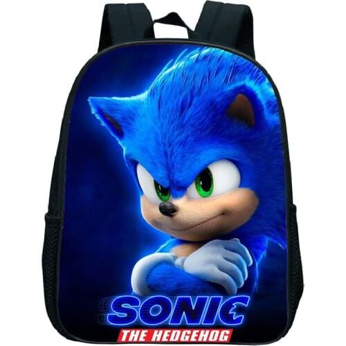 New Pattern Children Sonic Kindergarten Backpack Cool Printed Kids Primary School Bags Bookbags Rucksack Child Start School Gift