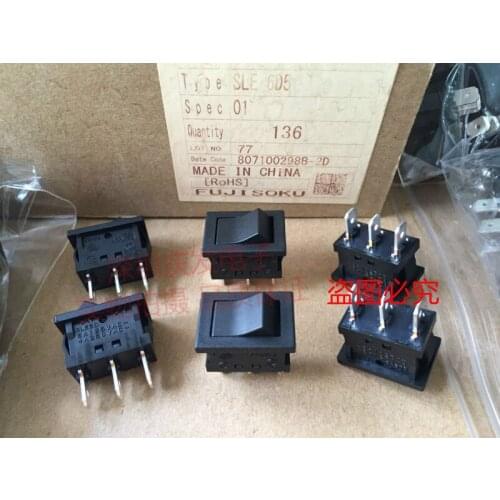 Original new 100% SLE6D rocker switch 3pin 2gear 19*13 warping switch 4A250V