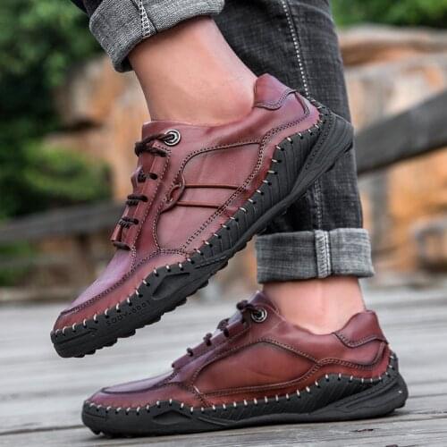 Autumn moccasins uomo Moccasins masculinos men scarpe genuino sport de loafers couro formal replica mens hombre breathable wide