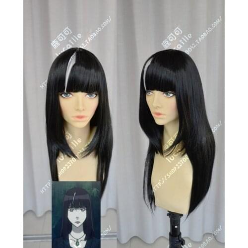 Movie Death Parade Death Billiards Chiyuki Cosplay Wig Long Black Heat Resistant Synthetic Hair Wigs + Wig Cap