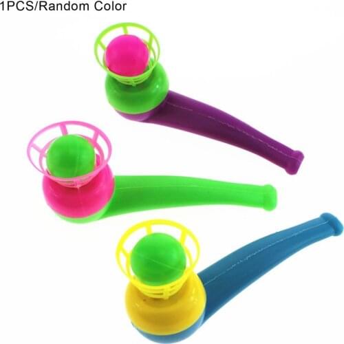 Floating Blow Balls Tube Toy Classic Traditional Plastic Suspension Blowing Ball Recall Children Toy Kids Holiday Gift