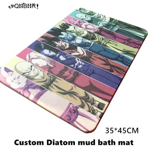 QNBHR custom Diatomaceous Earth Bath Mat Durable Fast Drying Absorbent Rug Anti-slip Diatom Mud Floor Shower Bath Mat Carpet