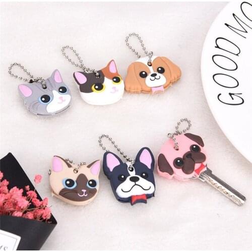1pcs Cartoon Silicone Protective Key Case Cover For Key Control Dust Cover Holder Organizer Home Accessories Supplies