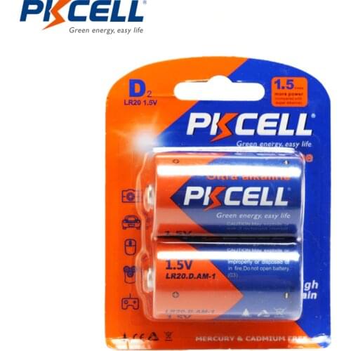 2PCS/card LR20 MN1300 AM-1D 1.5V Alkaline Battery Superior R20 UM1 BatteFor Flashlights Toys Loudspeaker Gas Cooker,Mircophone