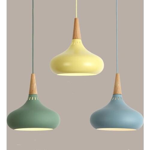 Nordic Wooden Led Pendant Lights Living Dining Room Kitchen Bedside Accessories Hanging Lamps Home Decoration Interior Lighting