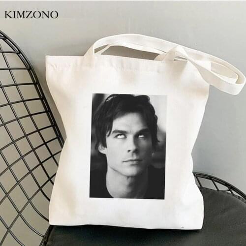 The Vampire Diaries shopping bag shopper cotton recycle bag jute bag canvas shopping bag woven shoping boodschappentas cabas