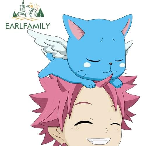 EARLFAMILY 13cm x 11.2cm for Fairy Tail Natsu Vinyl Car Stickers Laptop Motorcycle Waterproof Window Trunk Decal for Vehicle