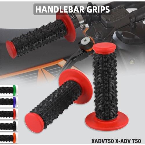 XADV750 22mm 24mm Universal Motocross Rubber Handlebar grips bar End fit For HONDA XADV750 X-ADV 750 Motocycle Brake Handle bar