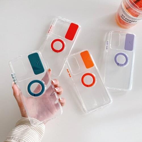Camera Protection Ring Holder Phone Case For xiaomi redmi 9t 9a 9c 9 m3 pro f3 m3pro redmi9t Shockproof Bumper Clear Back Cover