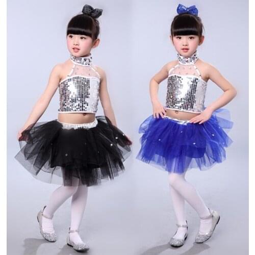 12Colors red Ballet Dance Costumes Kids Jazz Dance Dress Tutu Skirts For Girl Sequins Design Stage Proformance Competition Dress