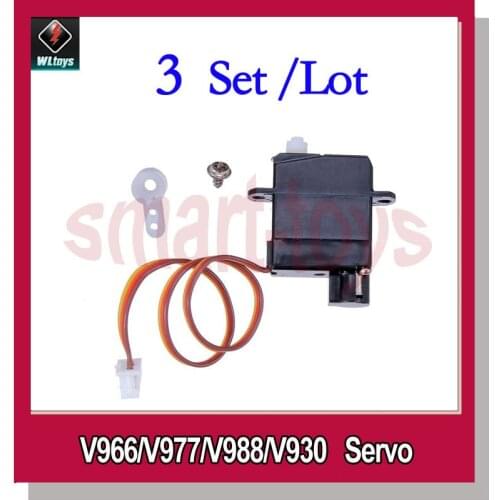 3Set Original V966-011 Servo for Wltoys V966 V977 V988 V930 A600 K100 K110 K123 K124 RC Helicopter Spare Parts