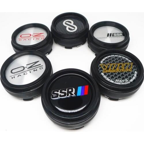 4pcs 66mm Wheel Center Caps Hub Cover for ENKEI OZ SSR VOLK CE28 TE37 Black Chrome Badge Emblem Car Styling Accessories