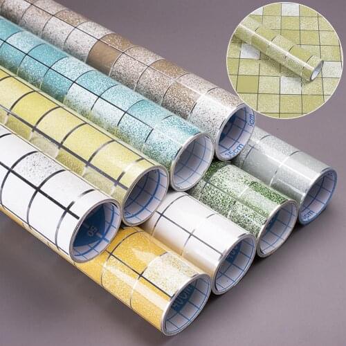 5m Anti-oil Heat Resistant Thicken Mosaic Wall Tile Sticker Home Kitchen Decor for wall/floor /glass/cooking bench decoration
