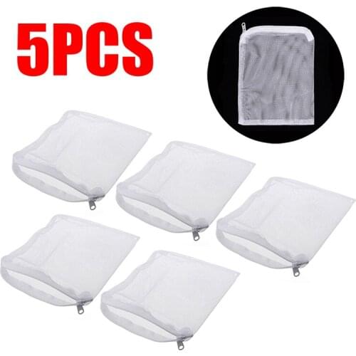 5Pcs Filter Bag For Bio Ball Carbon Media Ammonia Aquarium Fish Tank Pond Aquarium Filter Bags 20x14 cm Hot Sale